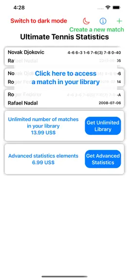 Game screenshot Ultimate Tennis Statistics apk