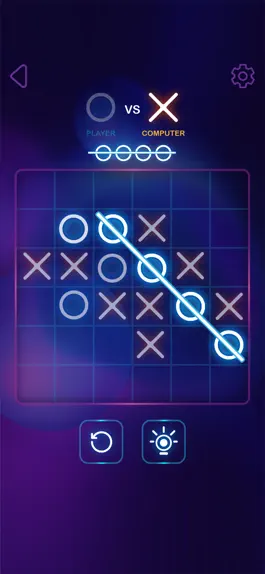 Game screenshot Tic Tac Toe Glow - XOXO apk