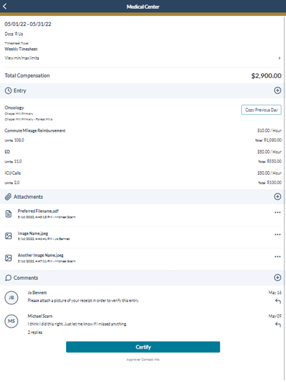symplr Contract Time Tracking iPad screenshot 5 - Business app