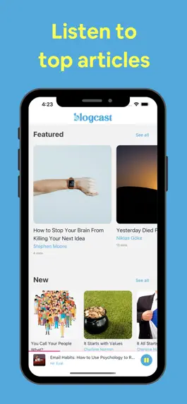 Game screenshot Blogcast: Listen to Articles mod apk