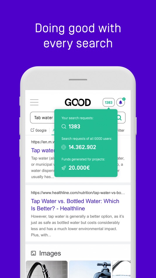 #2. GOOD – Search and do good (iOS) 게시자: Good Search UG