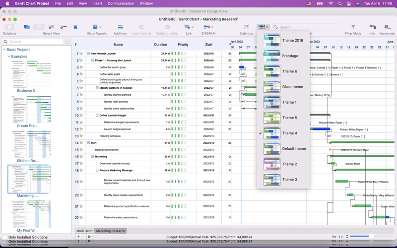 How to cancel & delete gantt chart project 1