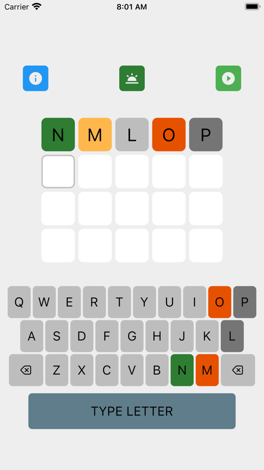 #1. Wordgic - Find Word in 4 Tries (iOS) By: Mnemosynch Inc.