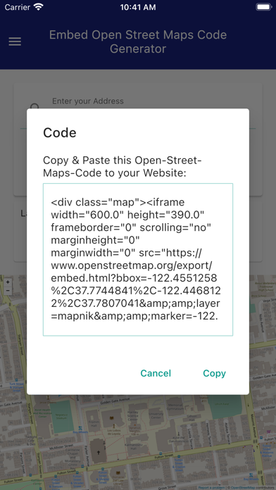 Embed code for OpenStreetMapsのおすすめ画像2