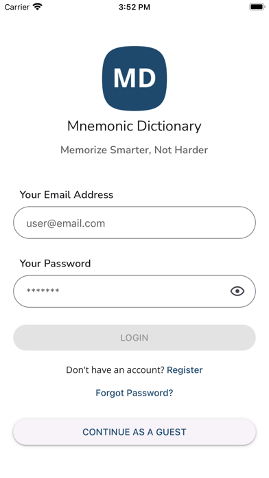 Memli (Mnemonic Dictionary) Screenshot