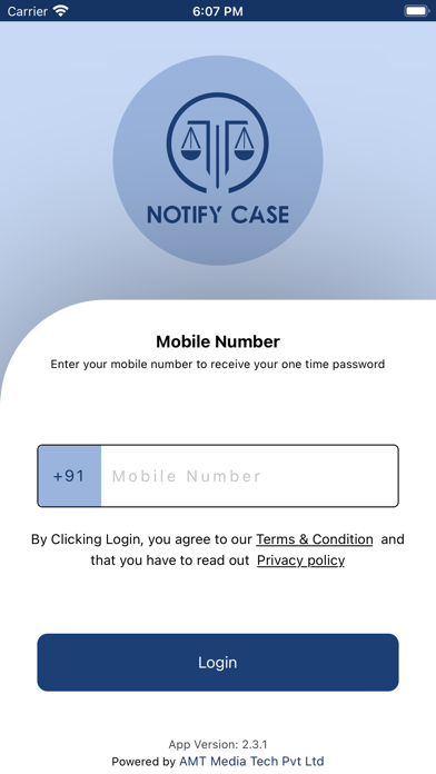 Notify Court Case Status Screenshot
