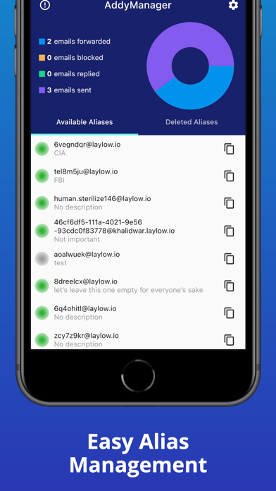 Screenshot 3 of AddyManager: Addy.io Mobile App