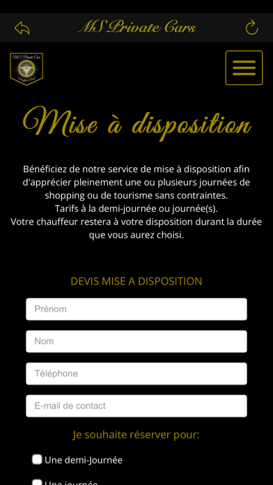 MS Private Cars - VTC Bordeaux Screenshot