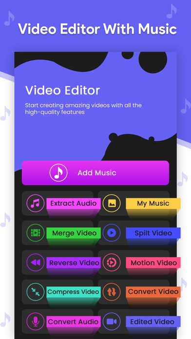 Screenshot #1 pour Video Editor - Add Music