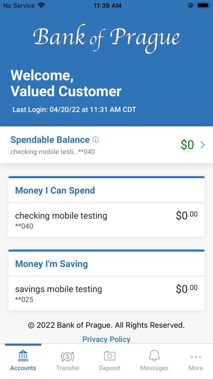 Bank of Prague Mobile Banking