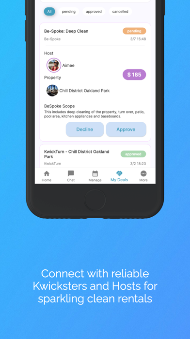 KwickTurn: Airbnb cleaning app Screenshot