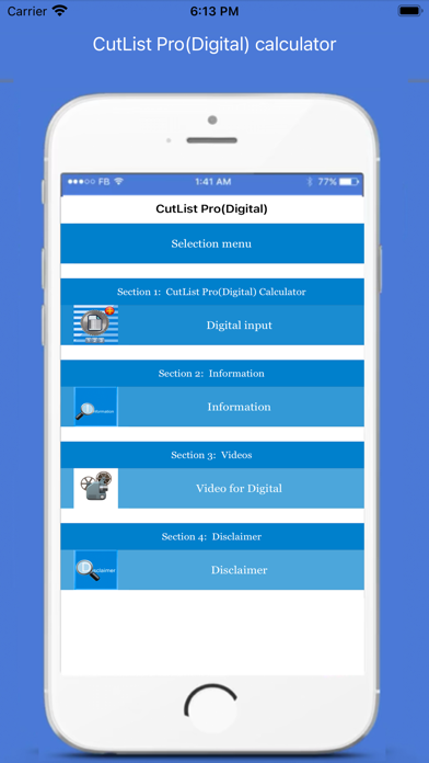 CutList Pro Digital Calculator Screenshot