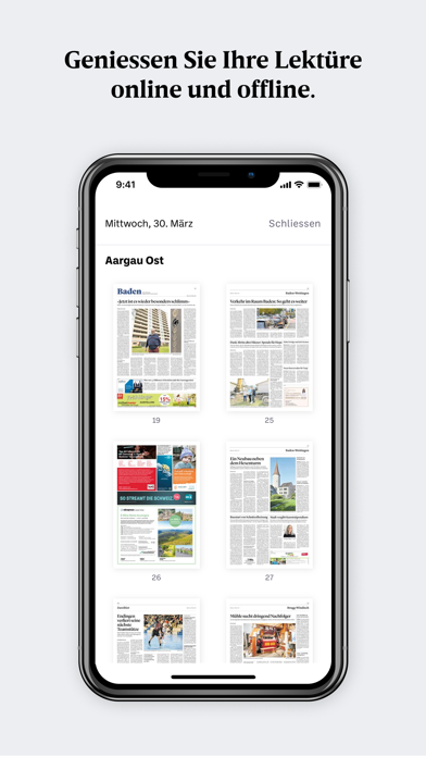Badener Tagblatt E-Paper Screenshot