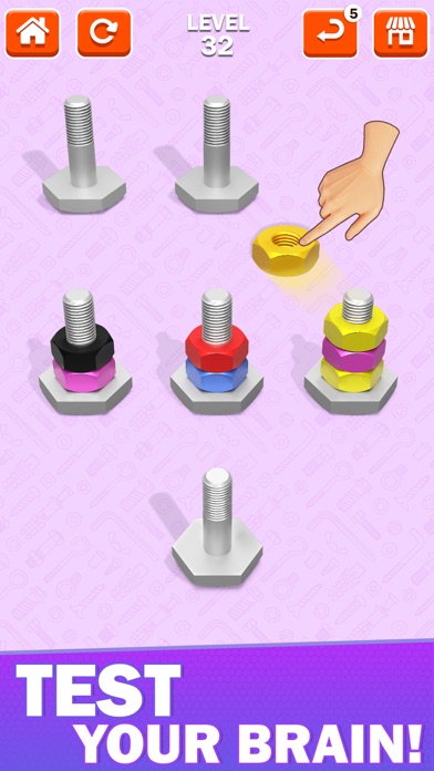 Screw & Nuts Jam: Sort Puzzle! Screenshot