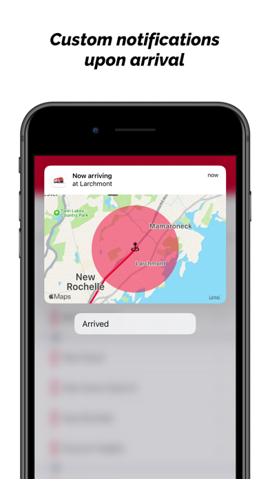 Metro North Destinations Alarm Screenshot