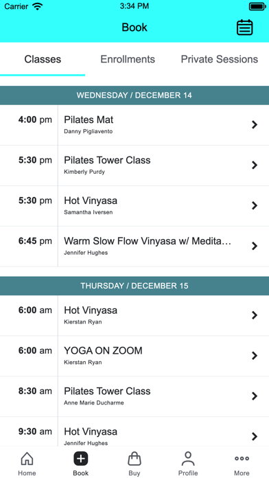 Studio 4 Hot Yoga & Pilates Screenshot