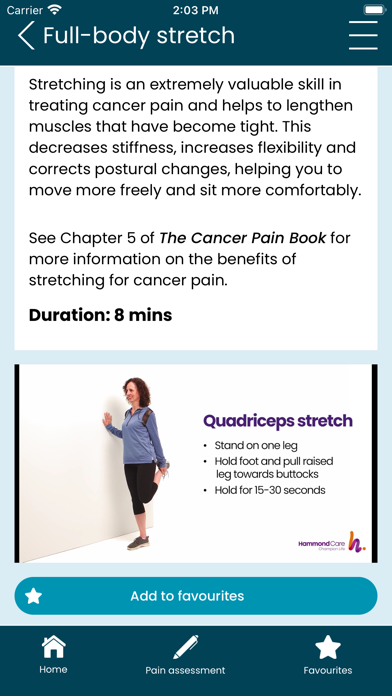Cancer Pain App Screenshot