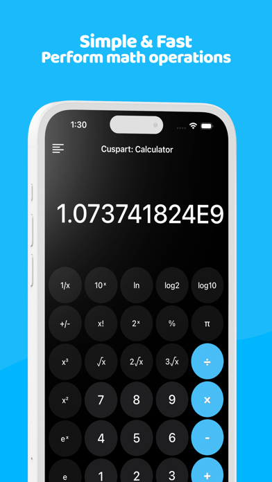 Cuspart: Calculator Screenshot