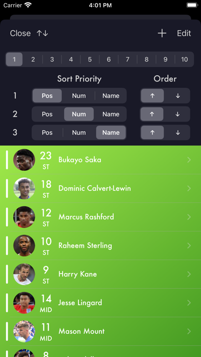 Lineup - Football Squad Screenshot