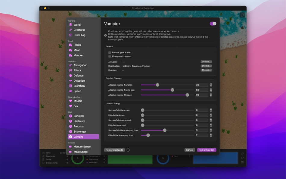#3. Creatures Evolution (macOS) 由: Jean-David Gadina