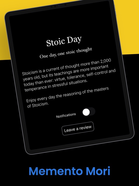 Stoic Day iPad screenshot 6 - Health & Fitness app