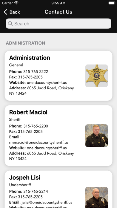 Oneida County Sheriff's Office Screenshot