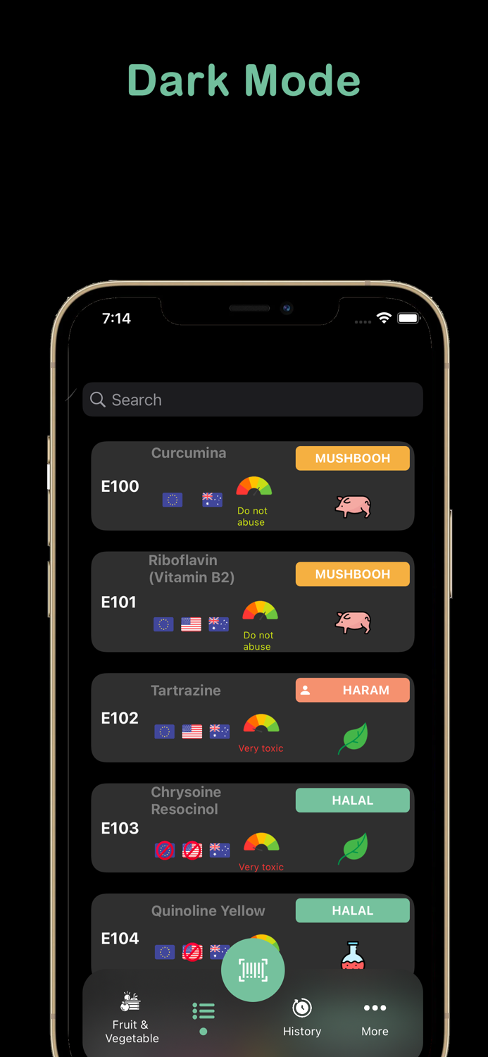 Find Halal food Scanner Haram