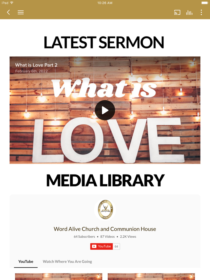 Word Alive Church and Communion