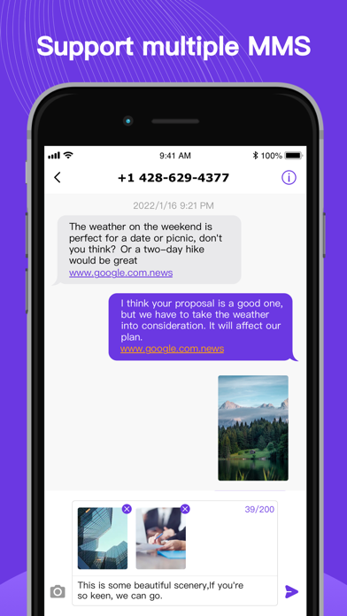 Text Number-Phone Text Message Screenshot