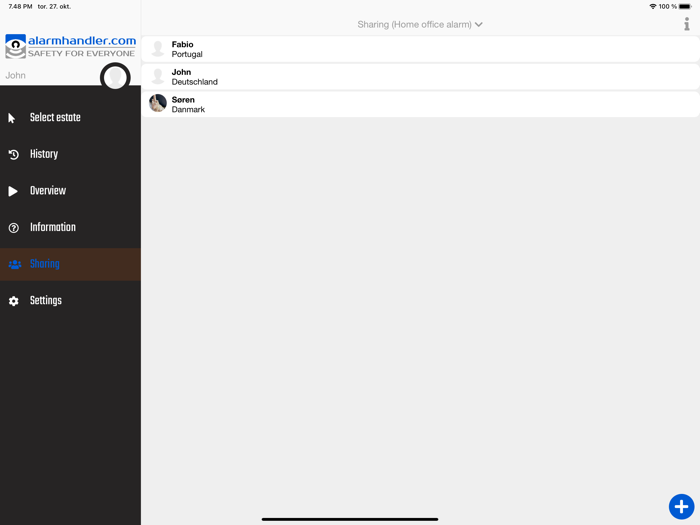 Alarmhandler security system