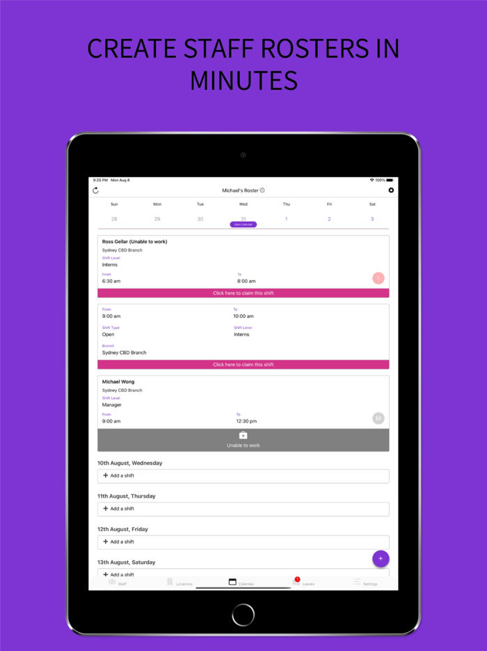 Get My Roster - Shift Planner