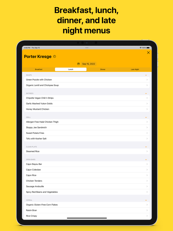 Screenshot #5 pour UCSC Dining - Menu