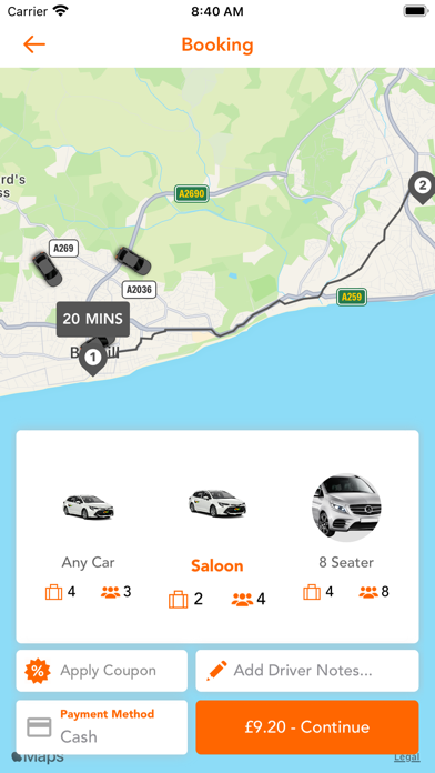 247 Taxis Hastings & Bexhill Screenshot