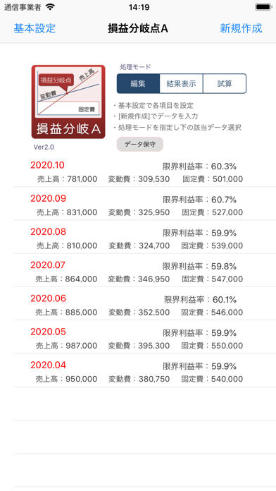 損益分岐点Ａのスクリーンショット - 1