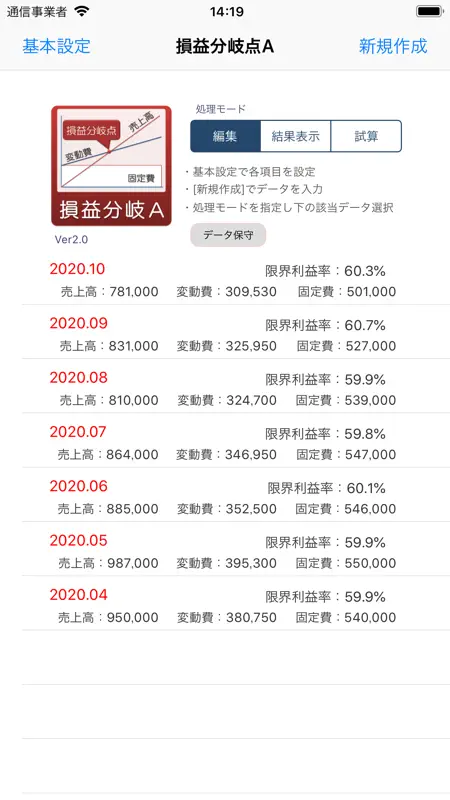 損益分岐点Ａ screenshot 1 of 4