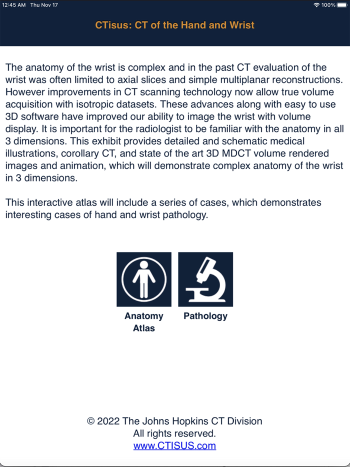 CTisus CT of the Hand and Wrist