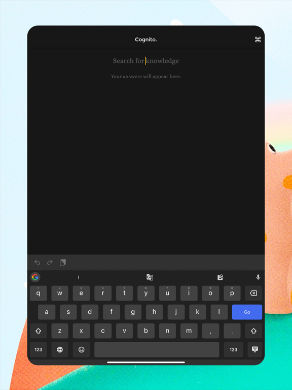 Cognito - Simple Search Engine iPad screenshot 1 - Reference app