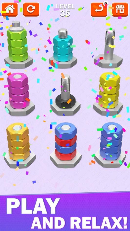 #4. Screw & Nuts Jam: Sort Puzzle! (iOS) 来自: RollingStudio