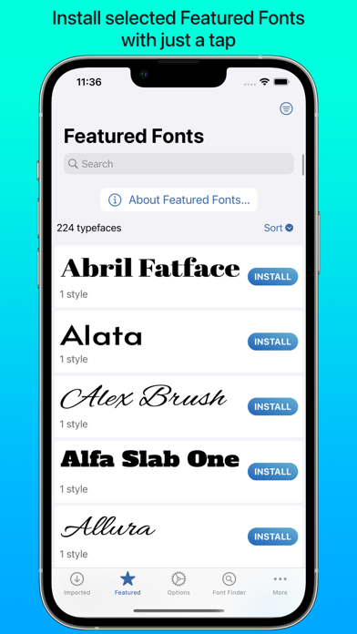 iFont: find, install any fontスクリーンショット