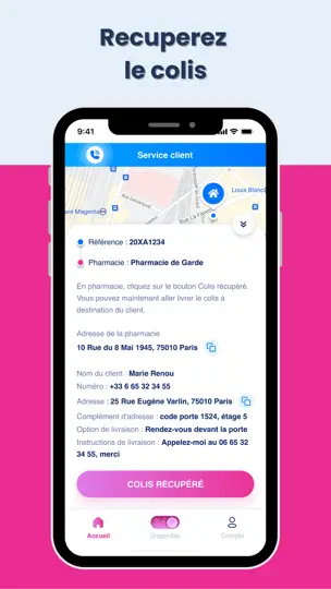 Capture d'écran de Livmed’s Livreur sur iPhone 6