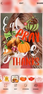 ThanksGiving Frames & Wishes screenshot #5 for iPhone