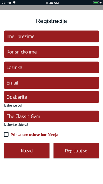 The Classic Gym Grbavica Screenshot
