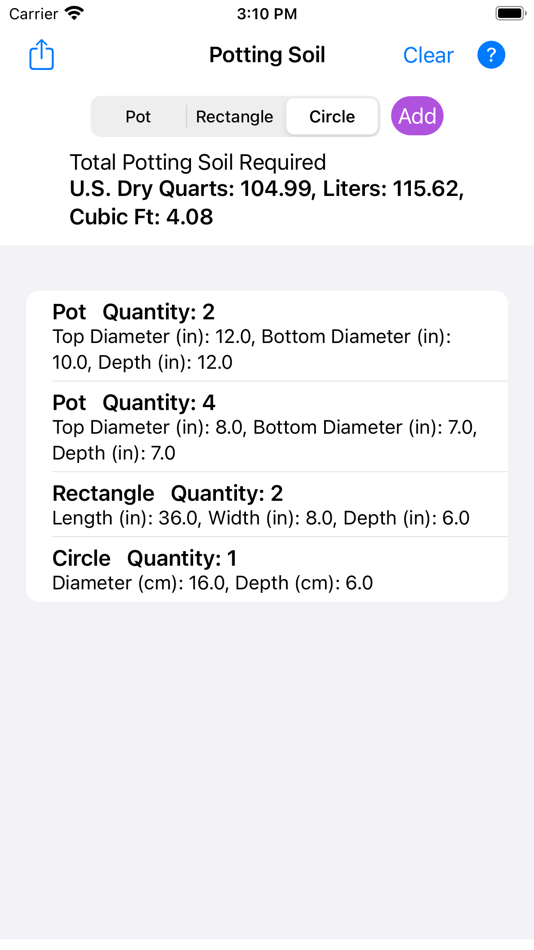 #1. Potting Soil Estimator (iOS) 由: H3 Apps, LLC