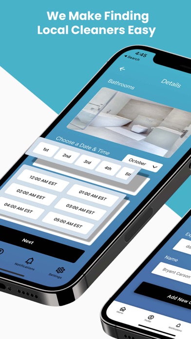 Bubbles Cleaning Service App Screenshot