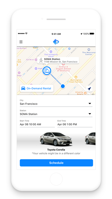 Ridecell Motorpool Screenshot