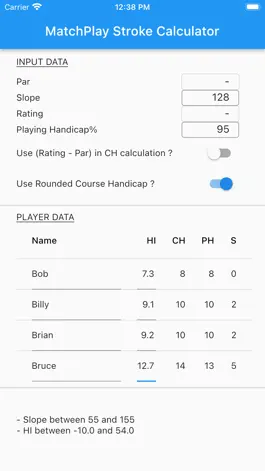 Game screenshot Matchplay Stroke Calculator hack