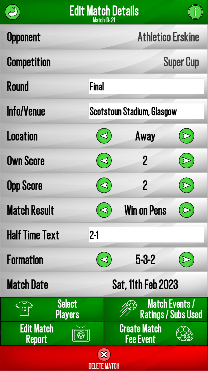 My Football Club App