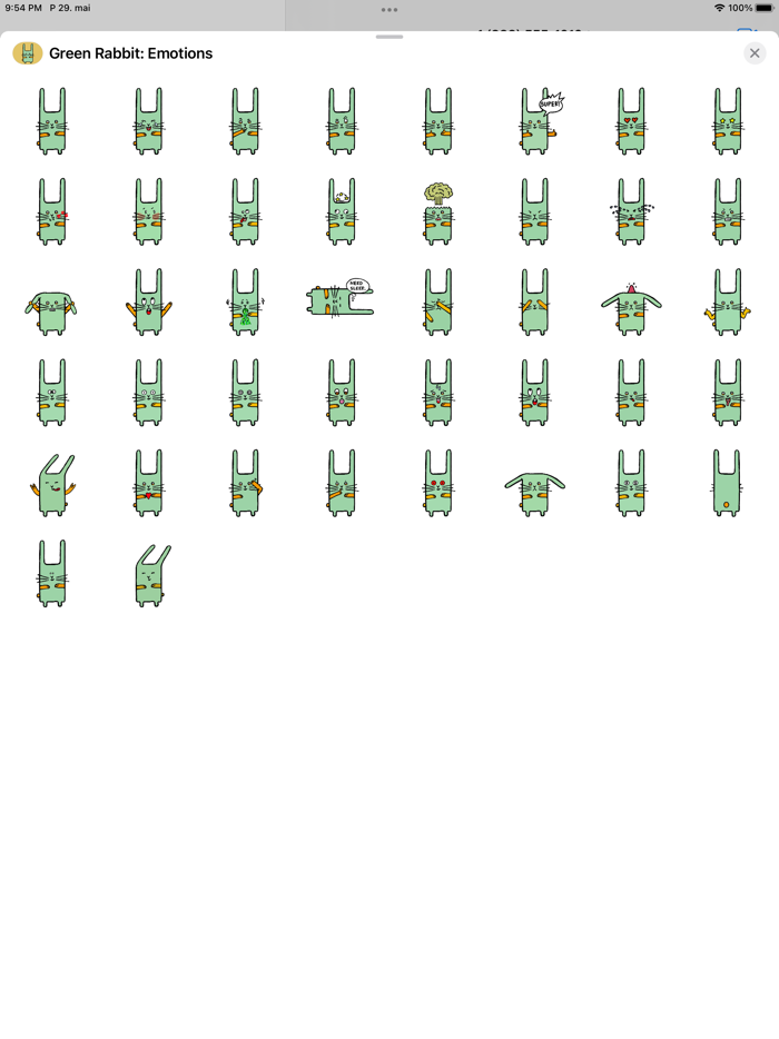 Green Rabbit Emotions