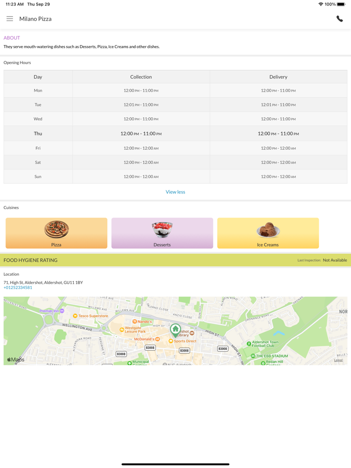 Milano Pizza Aldershot