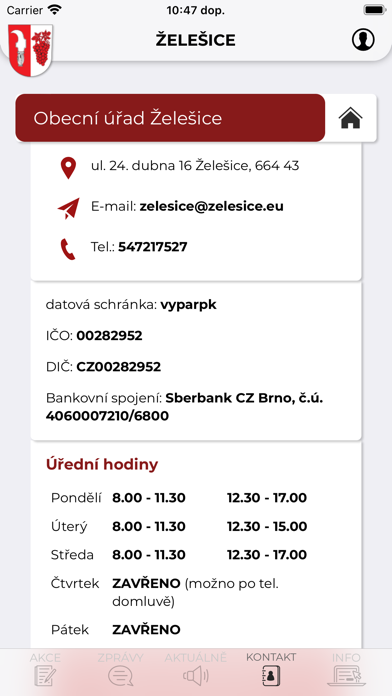 Obec Želešice Screenshot